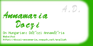 annamaria doczi business card